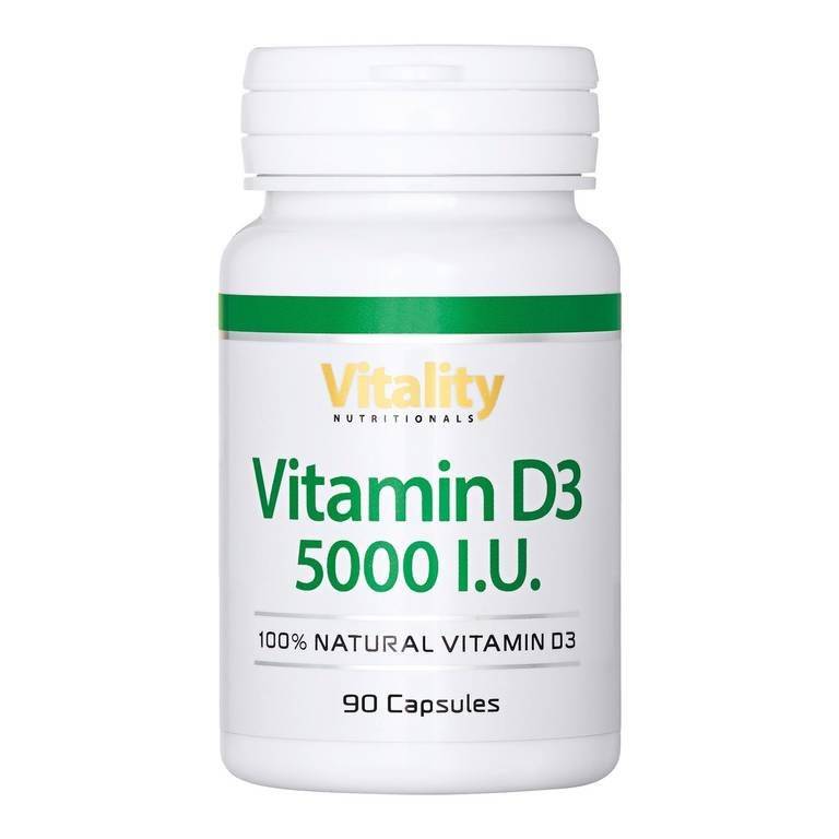 Vitamin D3 5000 IU - 90 kapsler - quantity-1